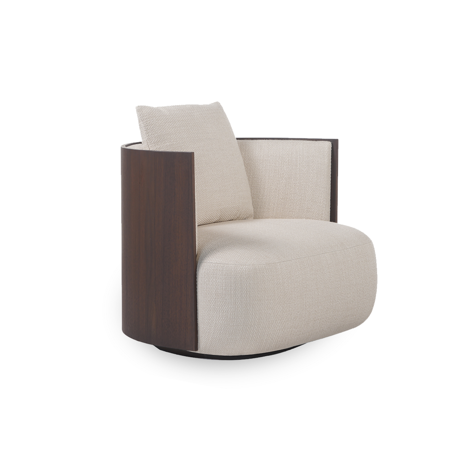 The contrast created by both its softwood seat and wooden veneer back is very much worth exploring and experiencing Marsilia armchair